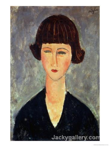 Young Brunette by Amedeo Modigliani paintings reproduction